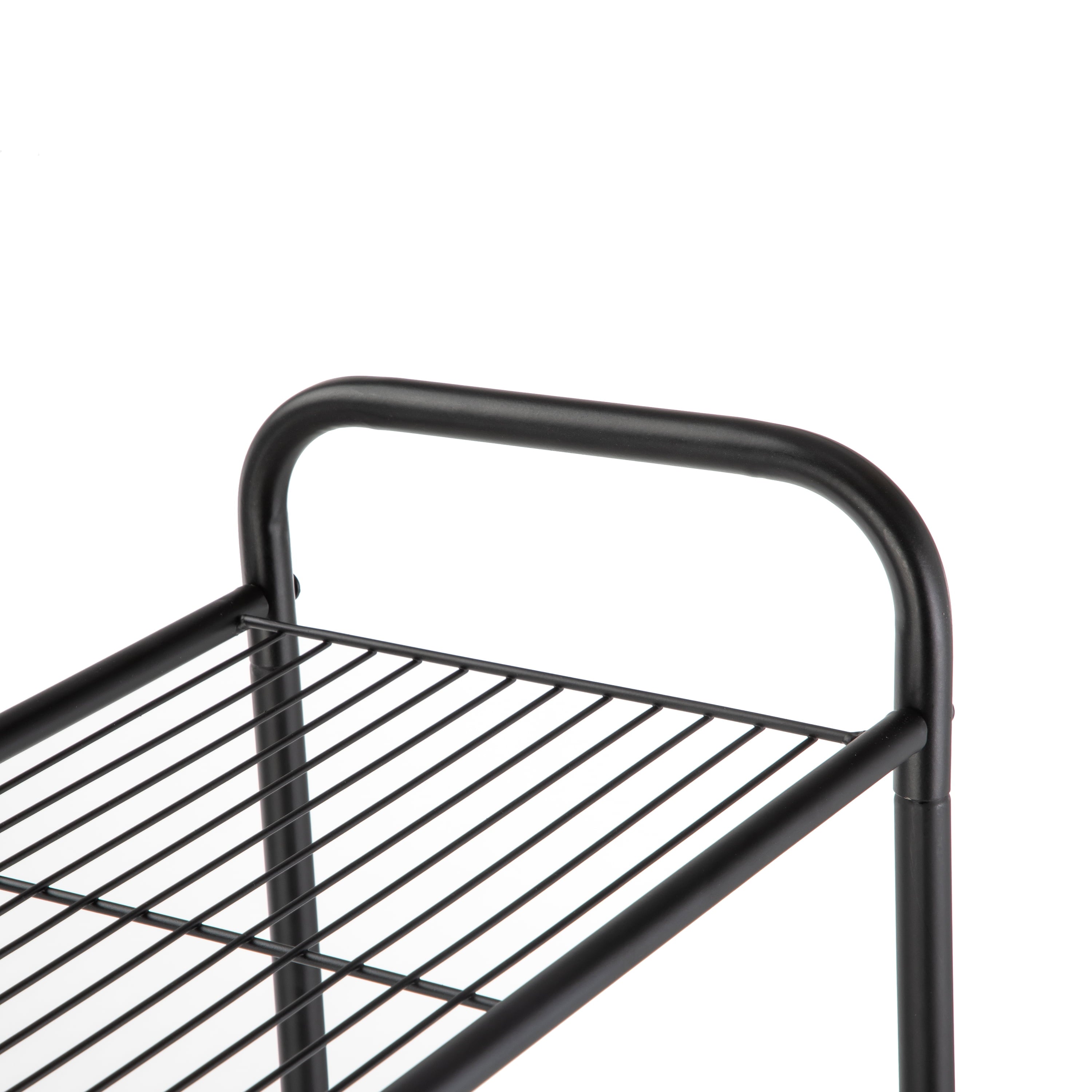 Mainstays Over-the-Toilet Steel Storage Unit with 3 Shelves and Liners, Matte Black