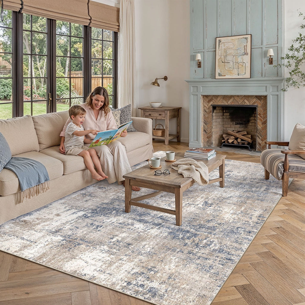 BERTHMEER 5'x7' Modern Abstract Area Rug