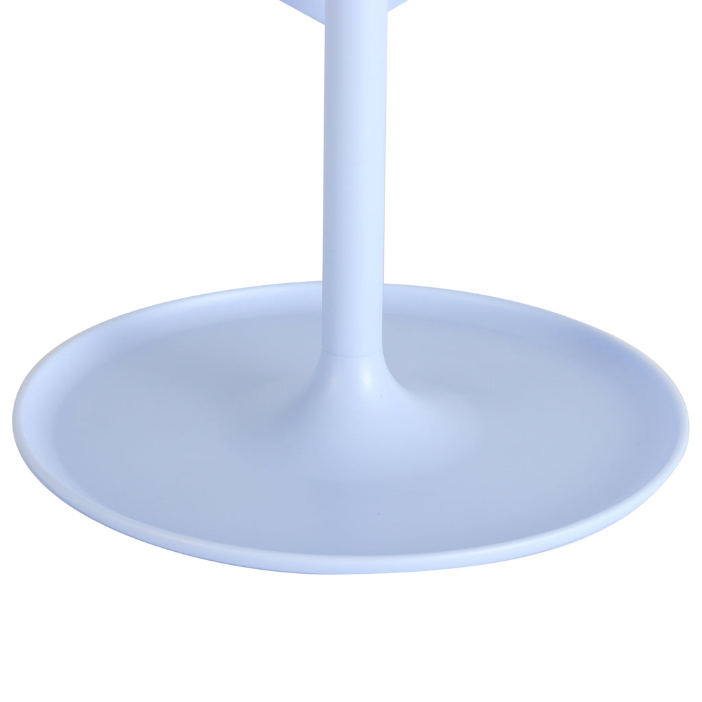Mainstays 11.26" Tall Light Blue Plastic Frame Tabletop Heart Shaped LED Lighted Mirror with Trinket Tray