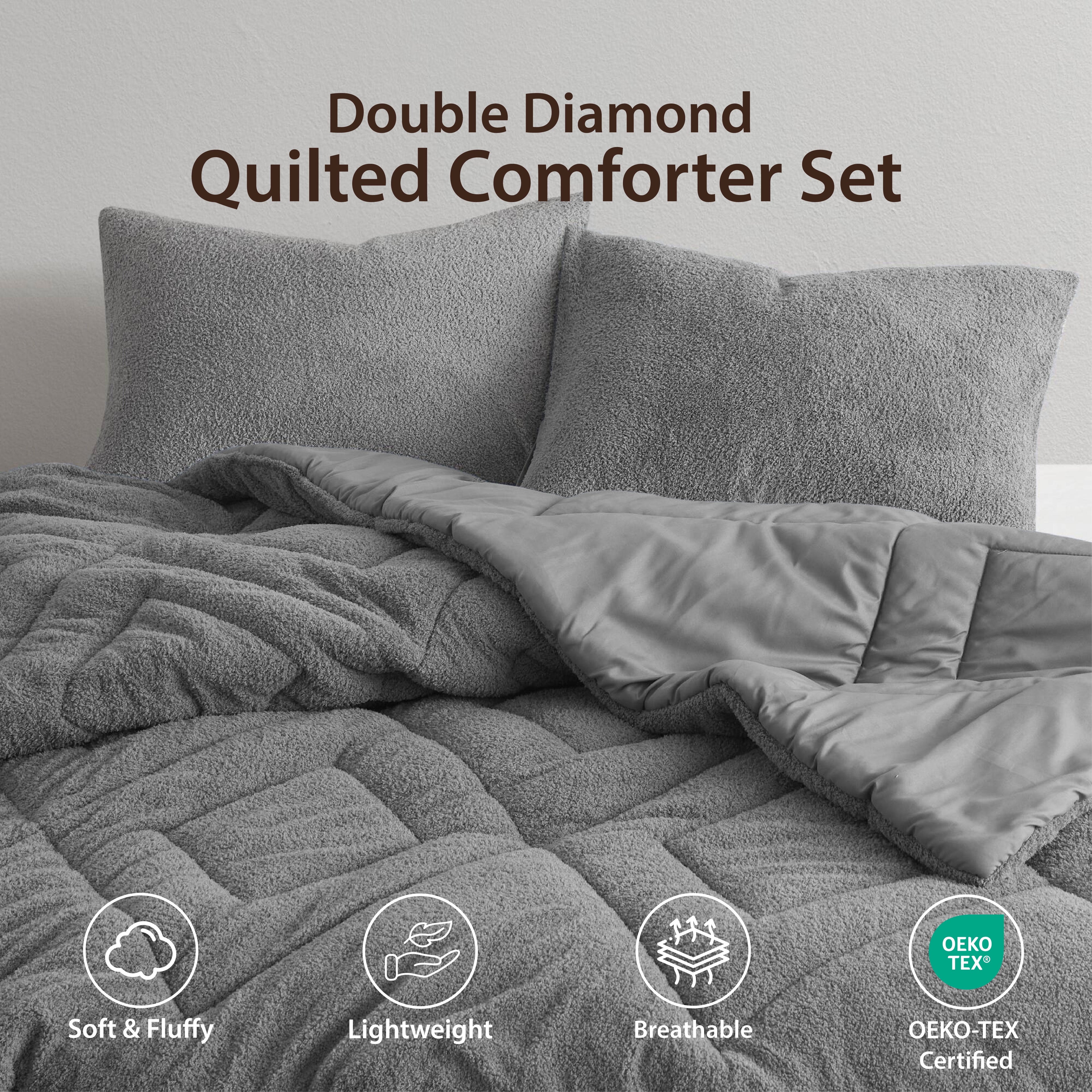 2-Piece Quilt Set Twin Gray
