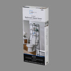 Mainstays Over-the-Toilet Steel Storage Unit with 3 Shelves and Liners, Matte Black