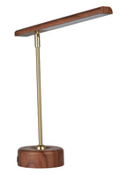 Better Homes & Gardens Modern LED Desk Lamp with Wood Grain Finish, USB & AC Outlet