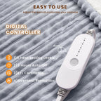 WISHEAD Electric Heated Blanket Throw Soft Flannel
