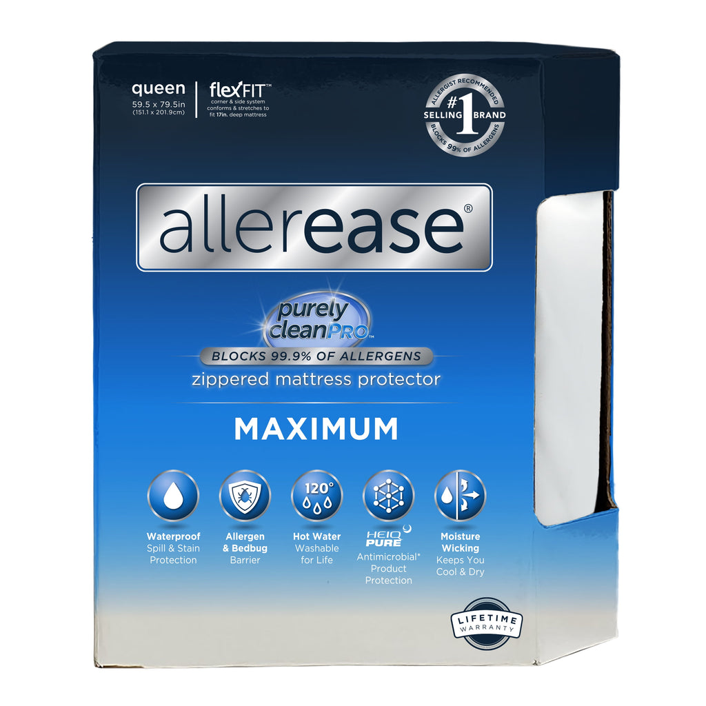 AllerEase Waterproof Zippered Mattress Protector Queen