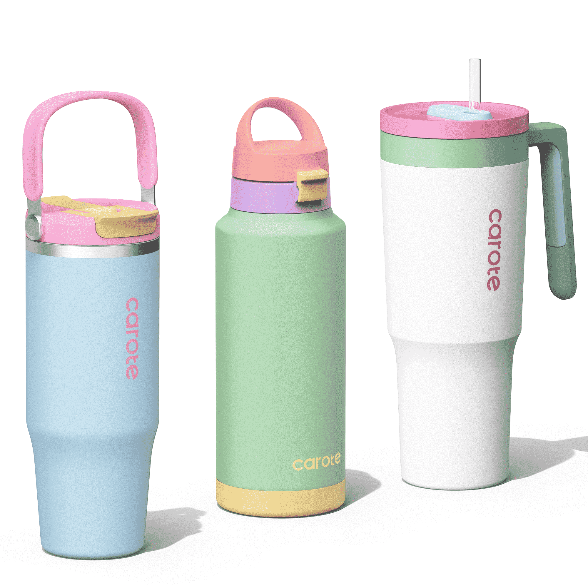 Carote 3pcs Insulated Stainless Steel Water Bottle Set