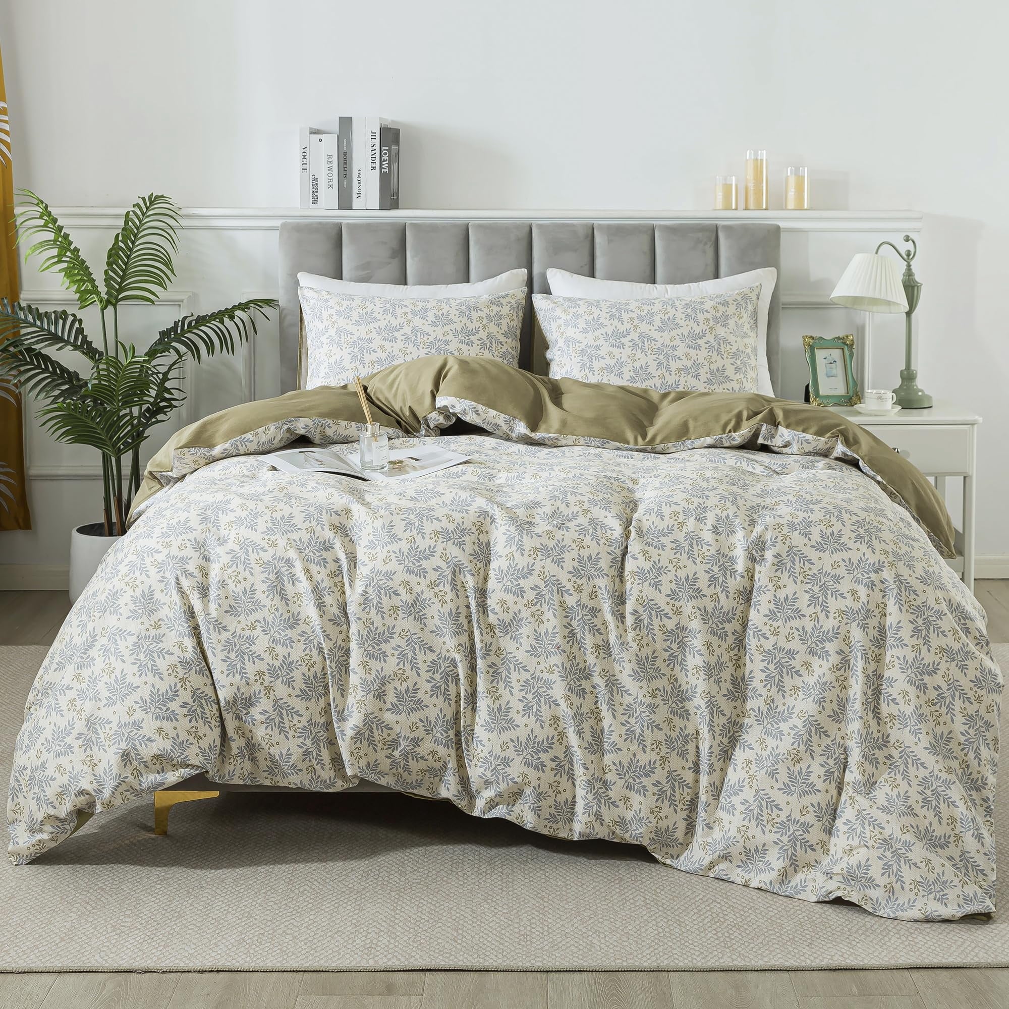 Duvet Cover Set King Green