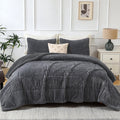 3-Piece Comforter Set Queen Gray