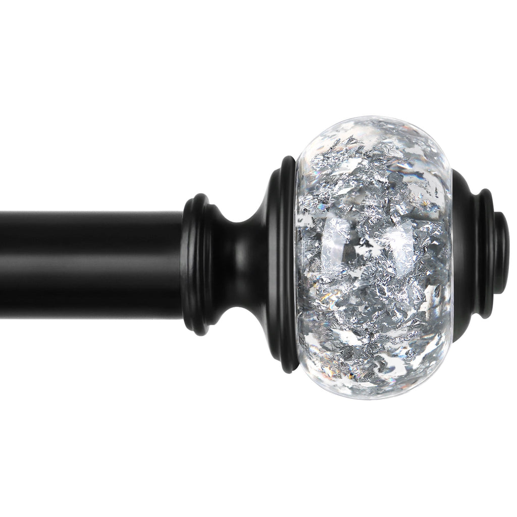 Adjustable Curtain Rod with Ball Finials