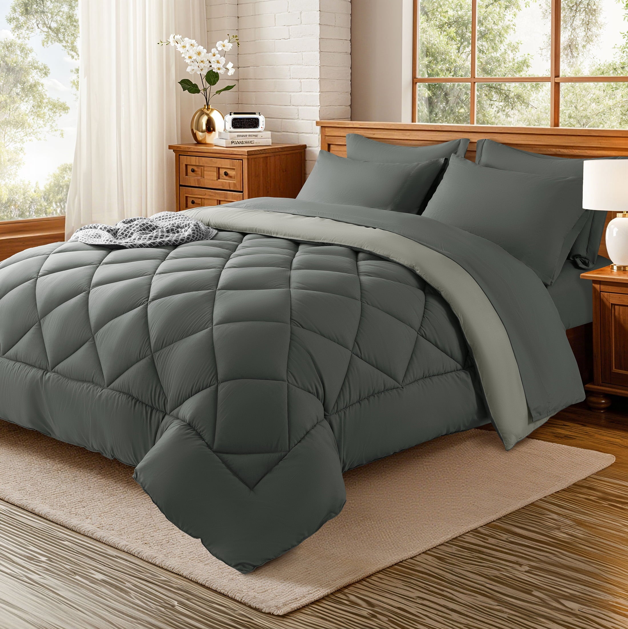 7-Piece Bed in a Bag Queen Sage