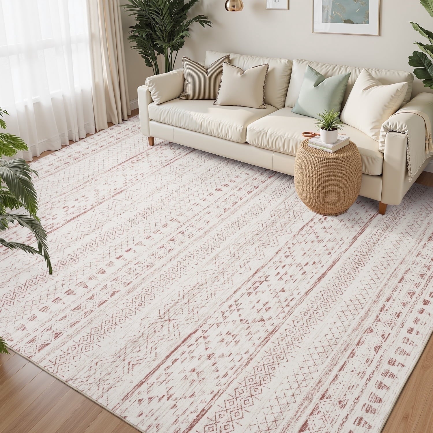VUNATE 5'x7' Boho Area Rug