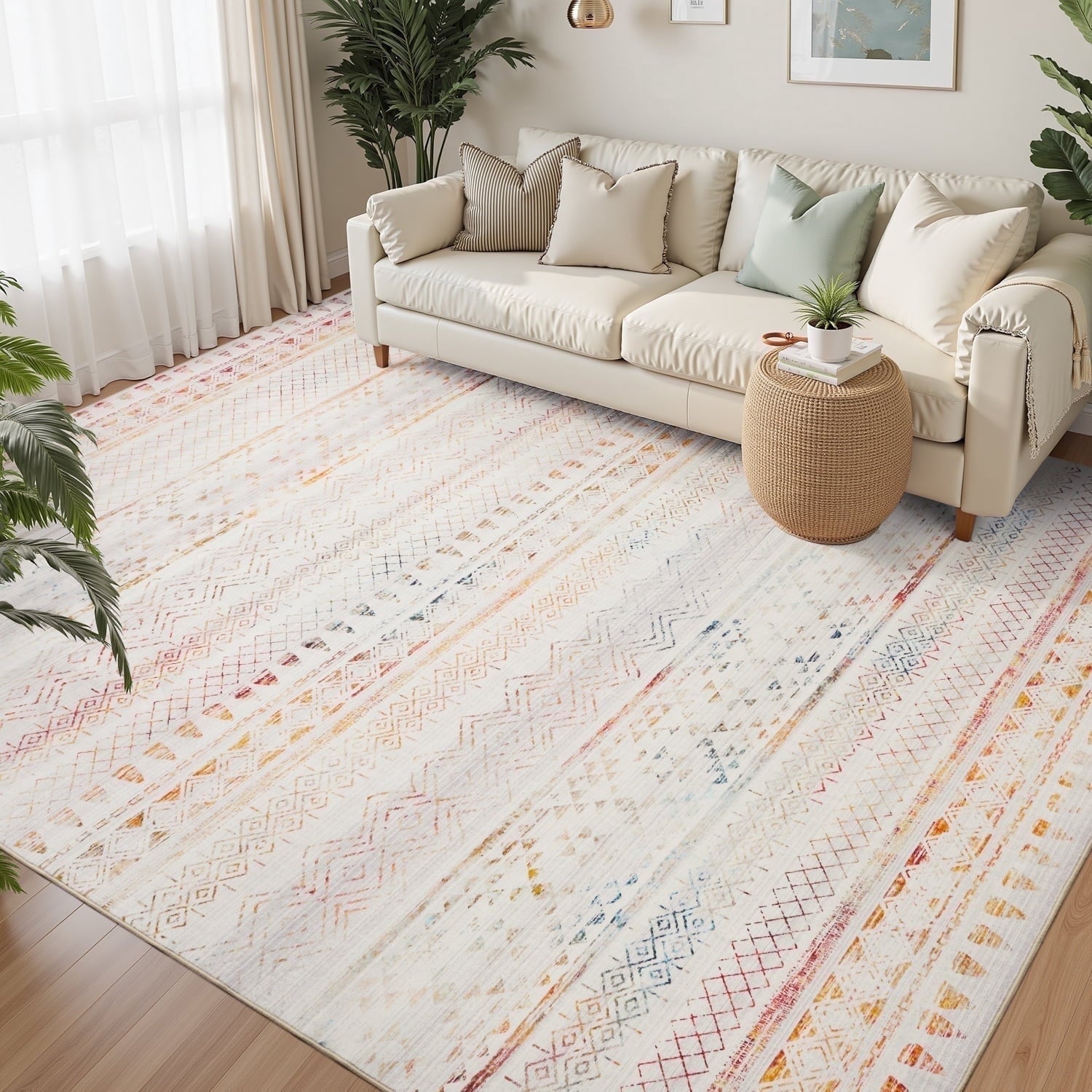 VUNATE 5'x7' Boho Area Rug