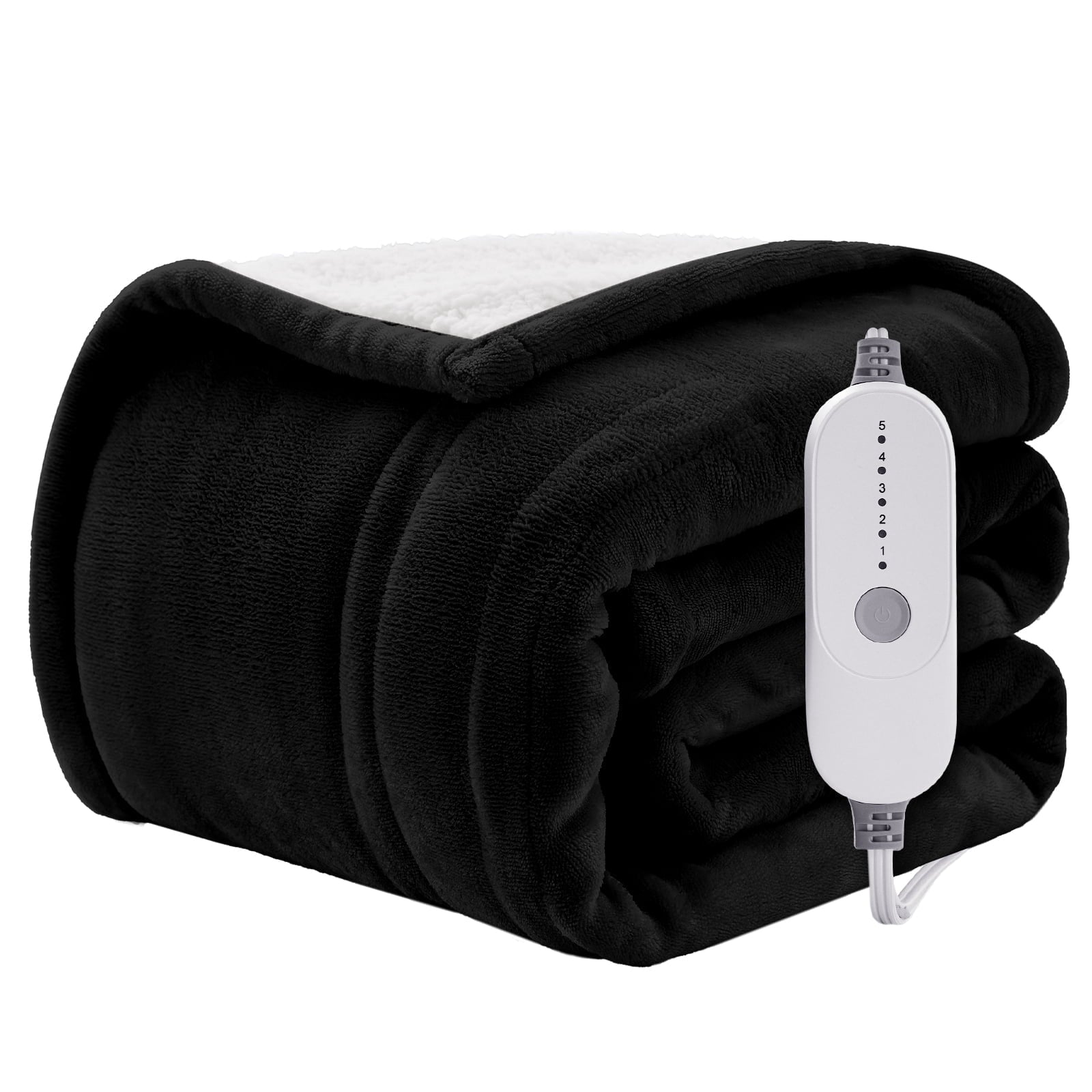 WISHEAD Electric Heated Blanket Throw Soft Flannel