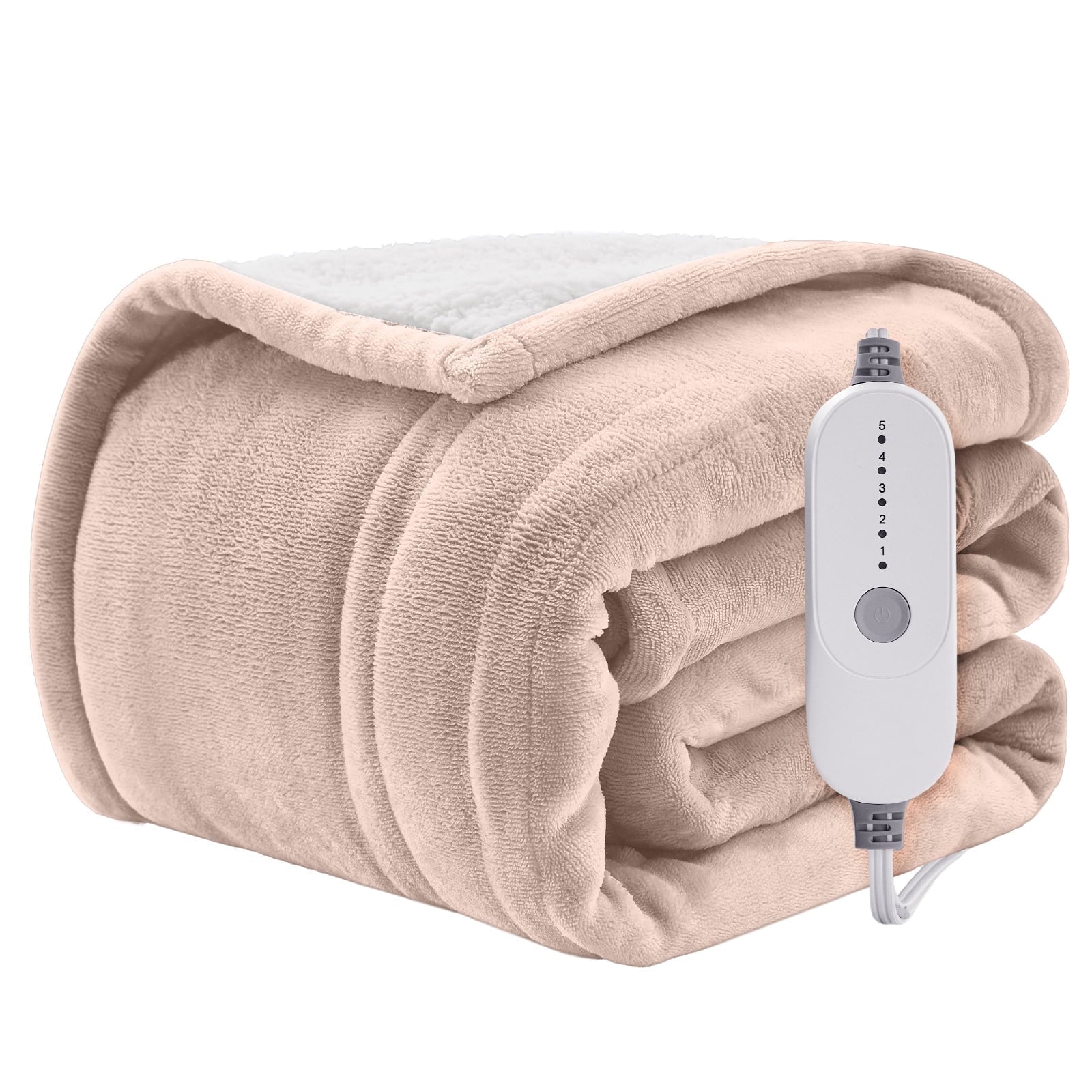 WISHEAD Electric Heated Blanket Throw Soft Flannel