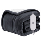 WISHEAD Electric Heated Blanket Throw Soft Flannel