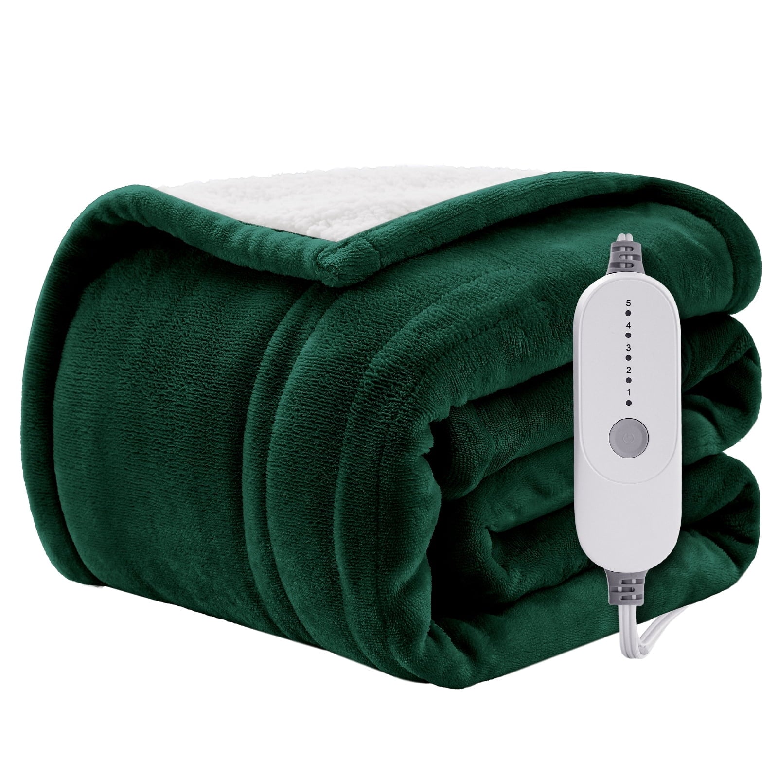 WISHEAD Electric Heated Blanket Throw Soft Flannel