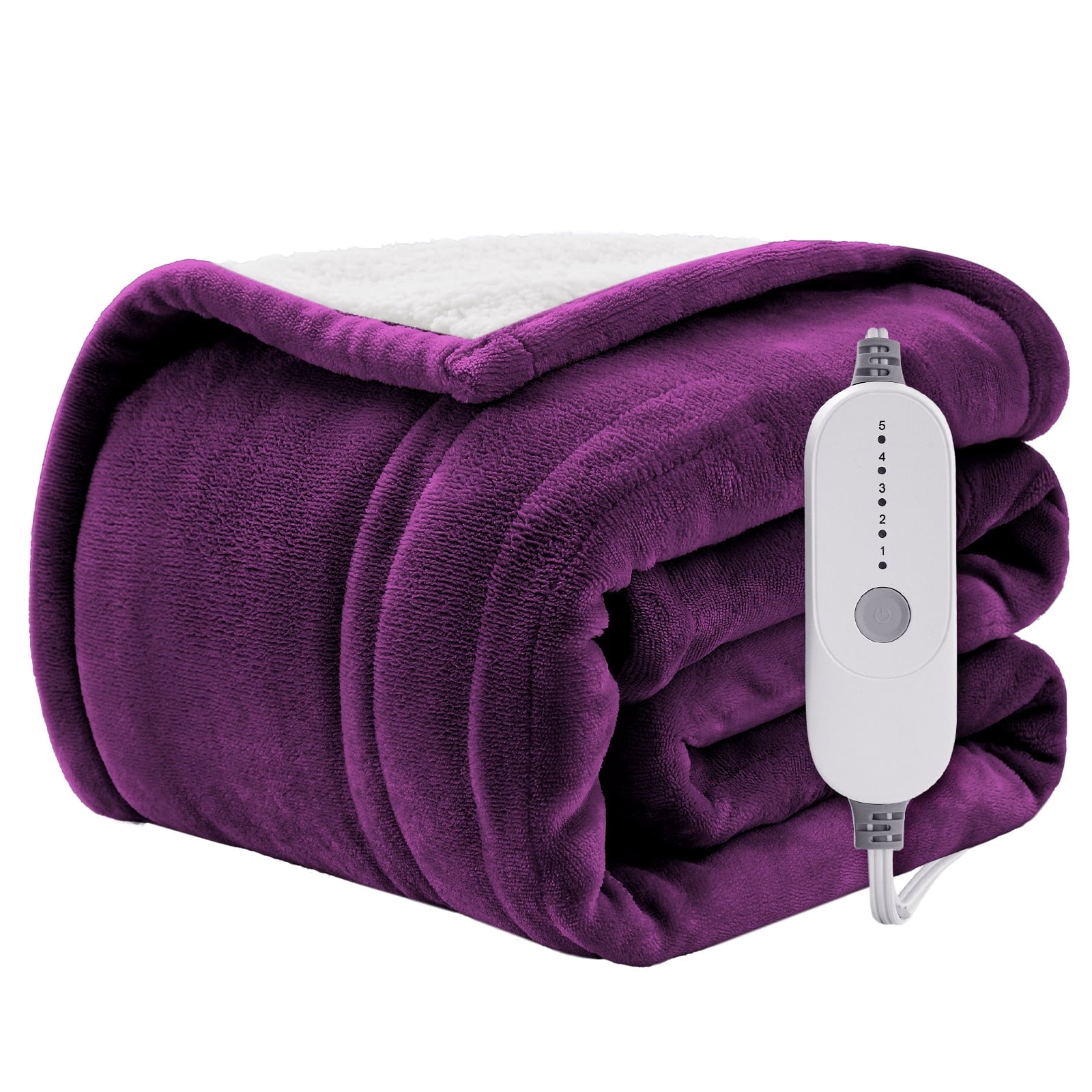 WISHEAD Electric Heated Blanket Throw Soft Flannel