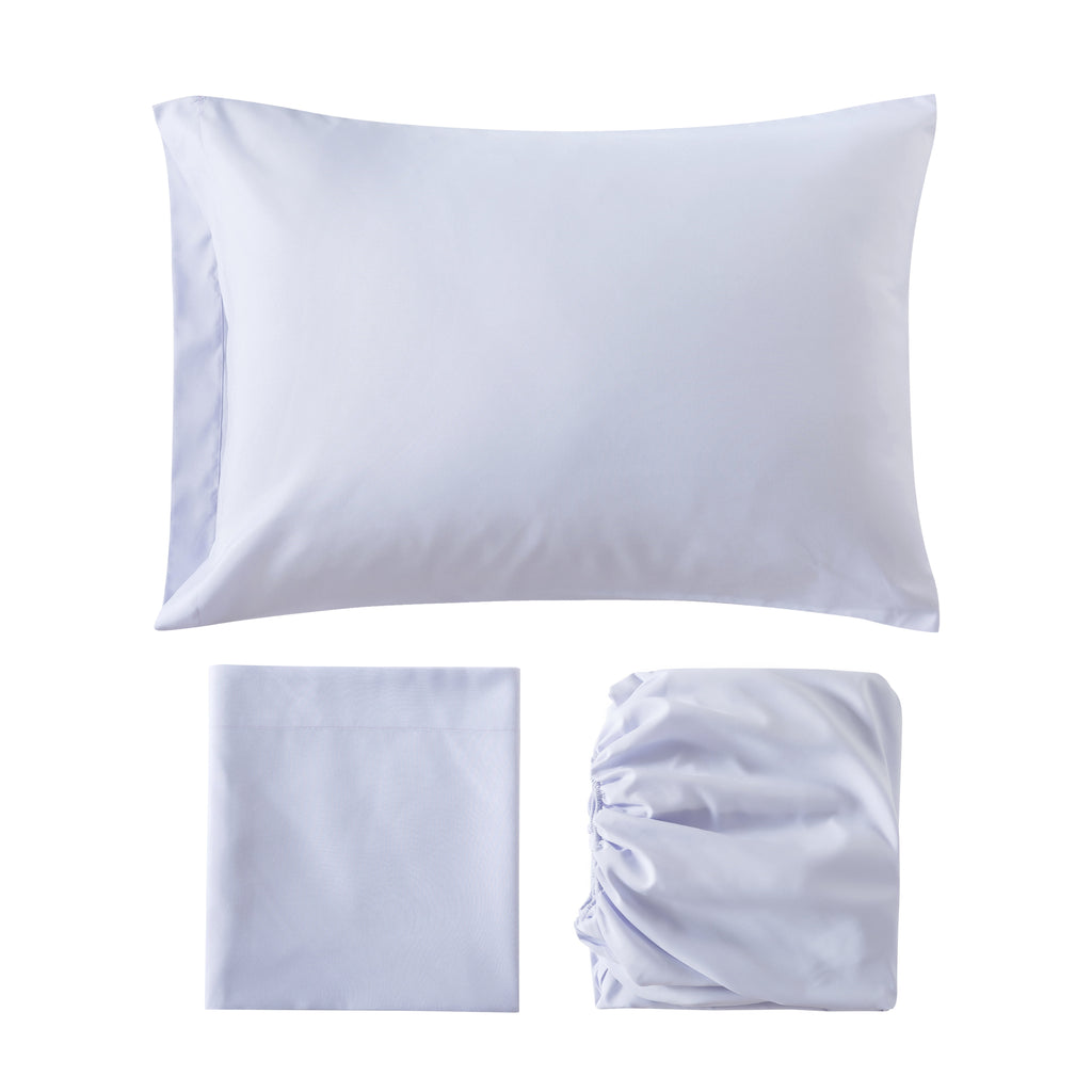 Campus Comforts by New Sega Home 2-Pack Microfiber Sheet Set, One Print, One Solid, Flora, Lilac, Twin-XL