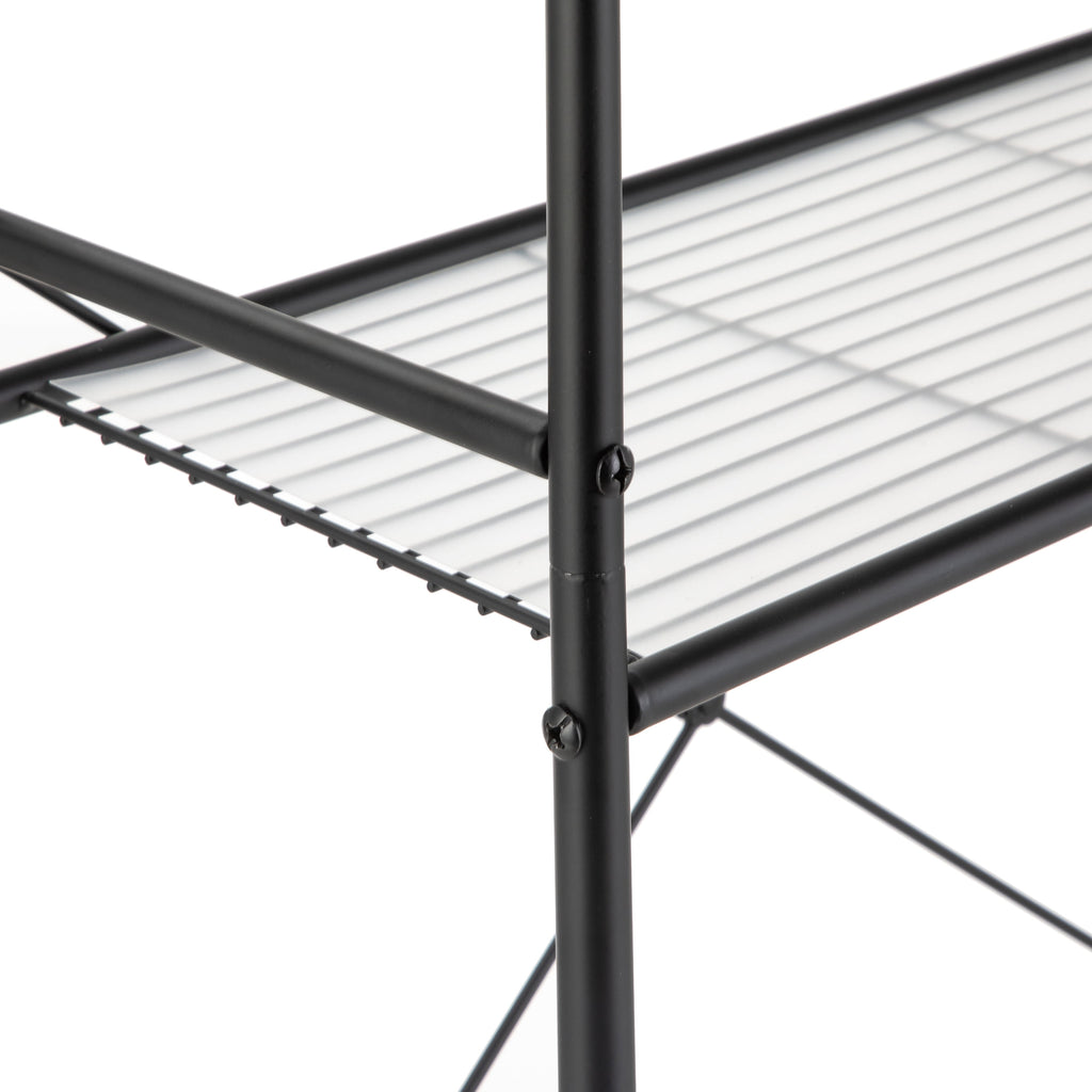 Mainstays Over-the-Toilet Steel Storage Unit with 3 Shelves and Liners, Matte Black