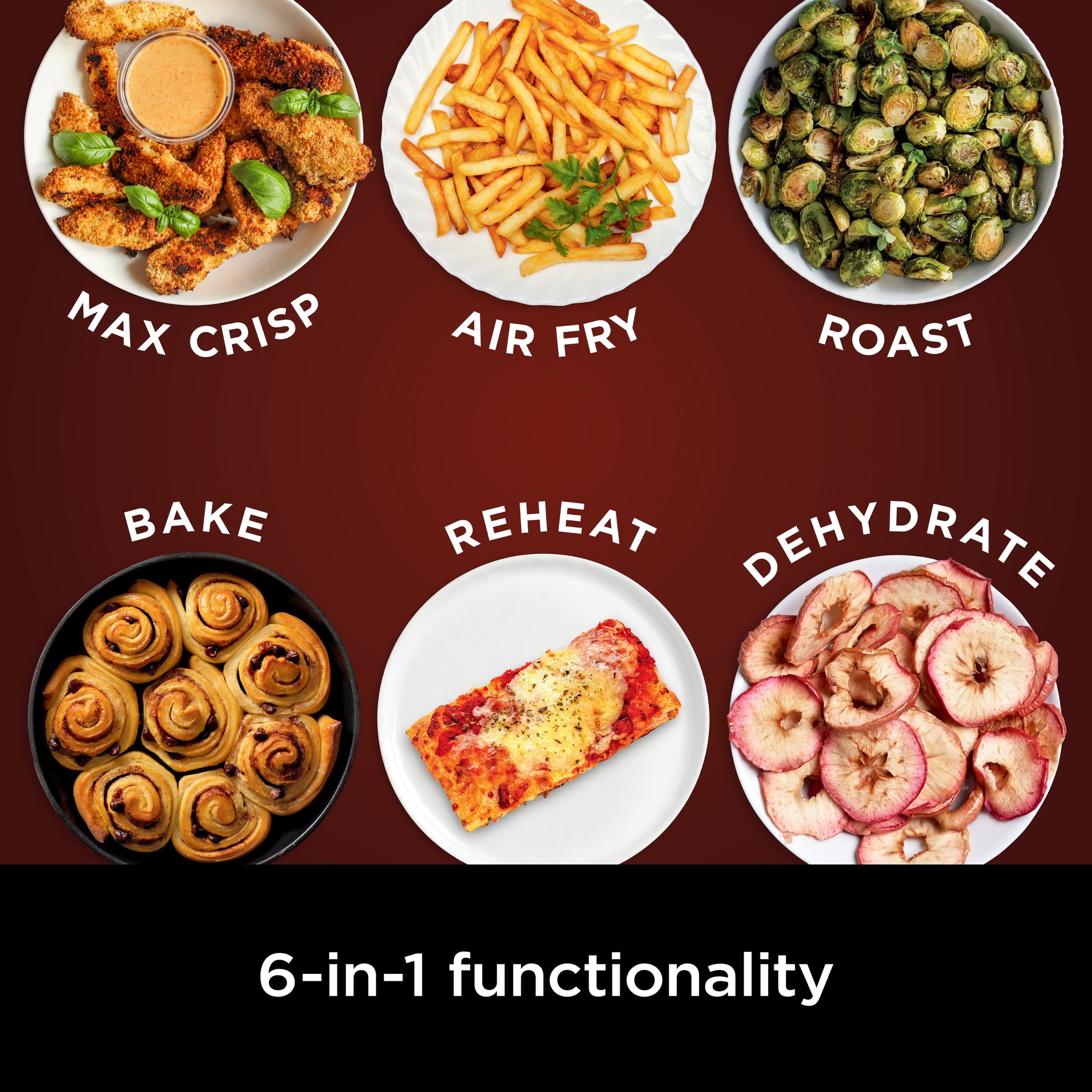Ninja, Air Fryer, Pro XL 6-in-1 1750 Watts 6.5 Quart Max Crisp Technology Nonstick Basket AF181, Digital Display, Non-Stick, Removable Basket, Automatic Shut-Off, Black