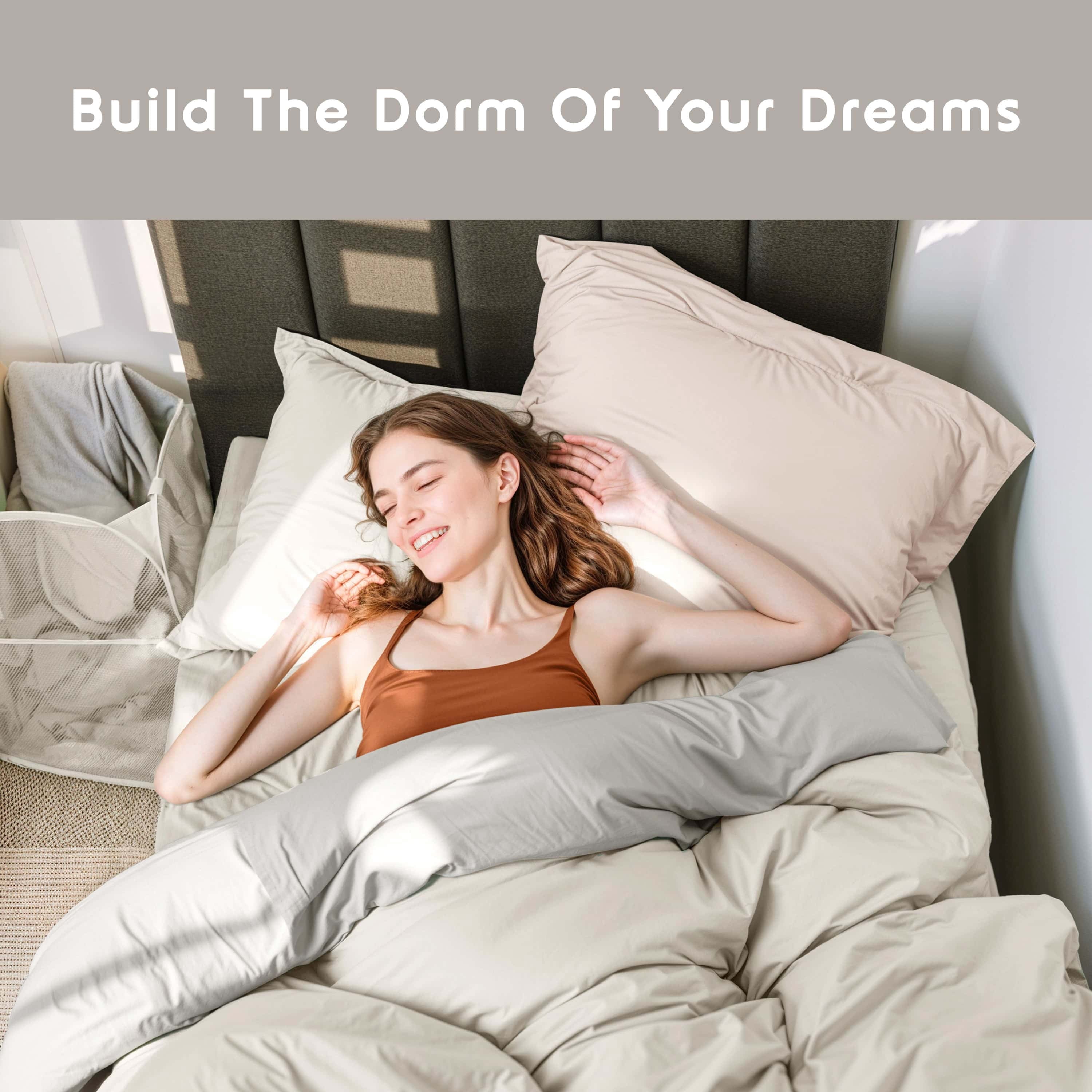 Virtu Back to College Dorm Room Essentials, Twin XL Comforter Sets, Dorm Bedding, Twin Xl Bed In a Bag with All Dorm Accessories and Bedding, Linen